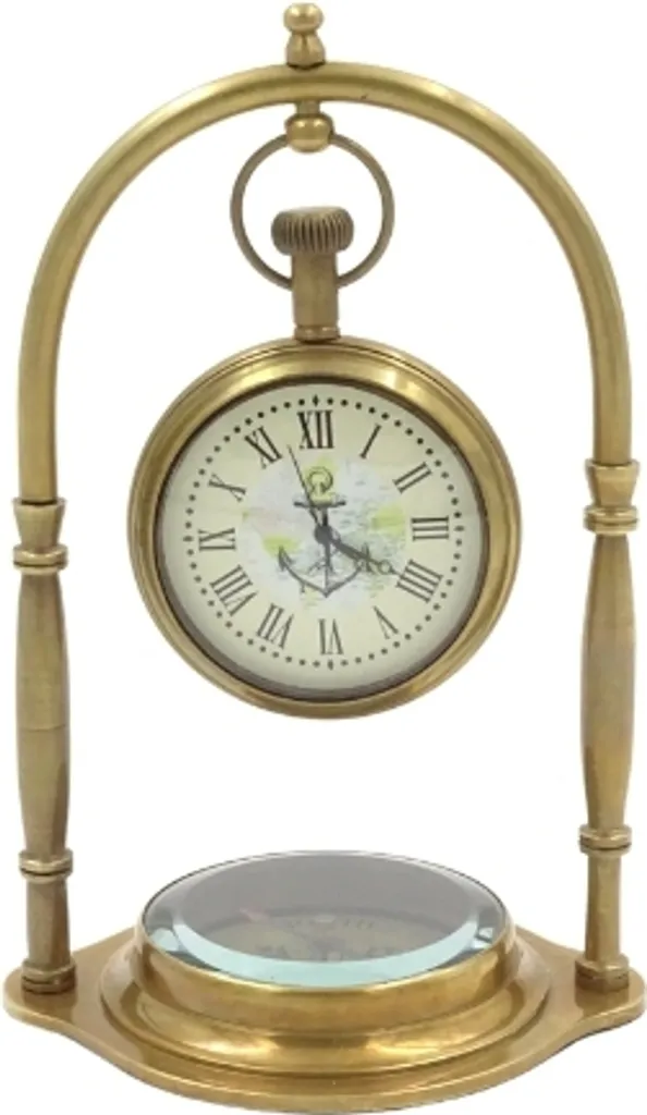 Idée cadeau prestige : horloge nautique et compas pour collectionneur