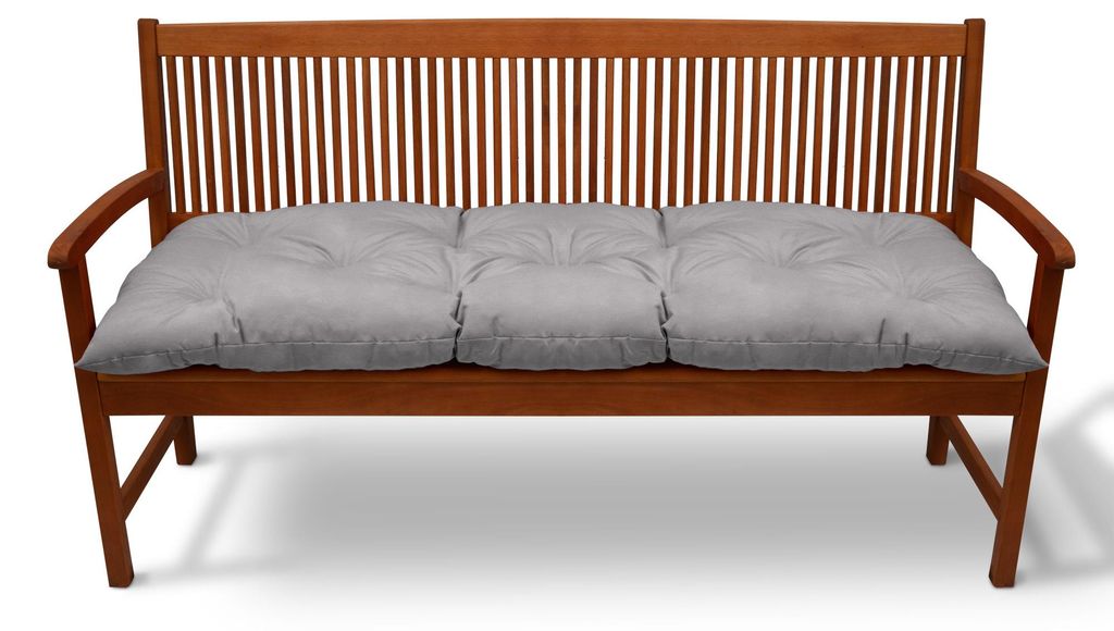 Beautissu Bankauflage Flair BK, ca.180x50x10cm, Hellgrau