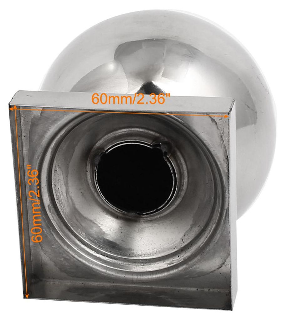 60mmx60mm Kugelkappe 201 Edelstahl Silber fš¹r Treppe Newel Zaunpfosten DE de