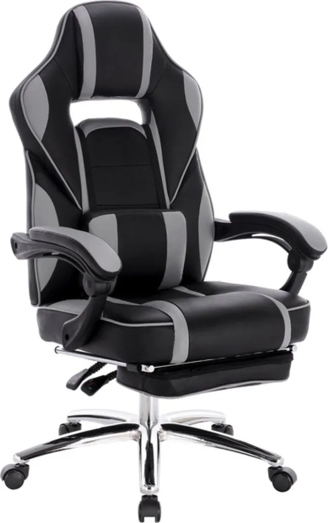 Chaise de bureau gaming Tokio grise pour télétravail et jeu intense