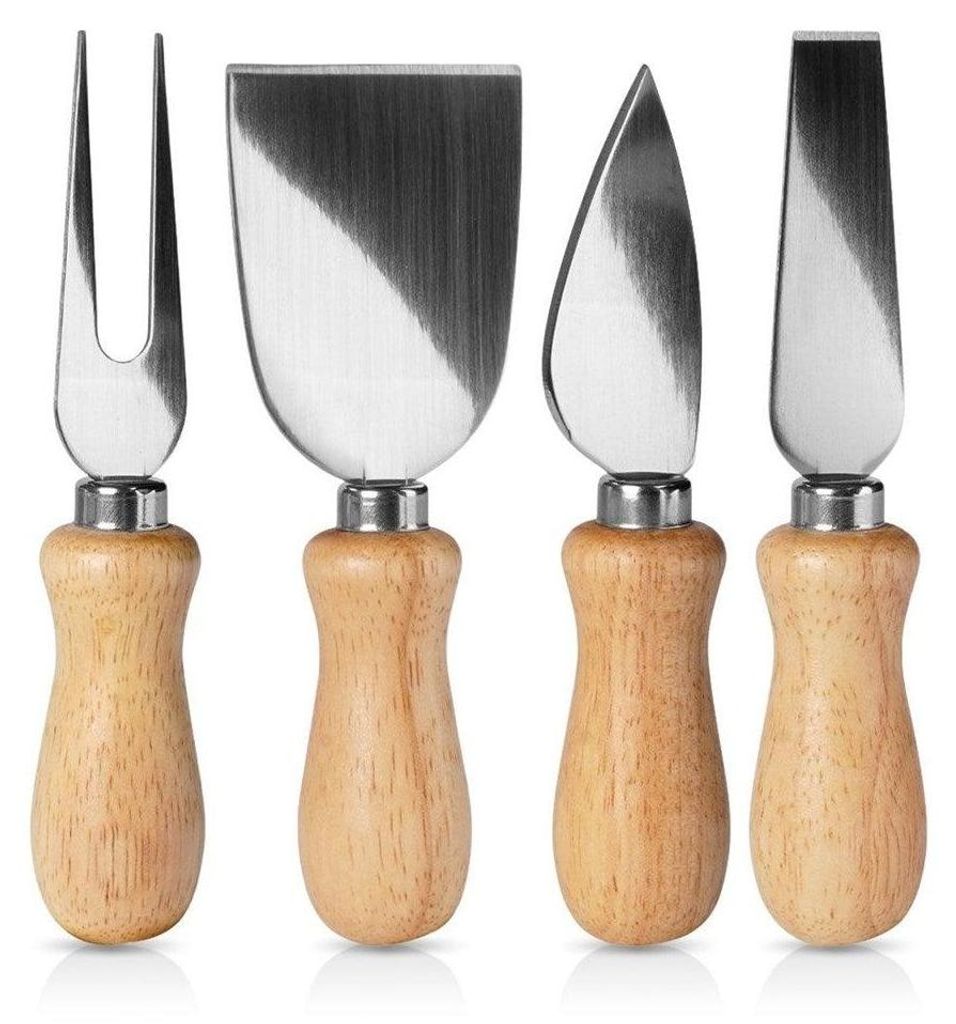 KÄSEBESTECK 4er Set Käsemesser Käseschneider Käsegabel Käse Produktbild 