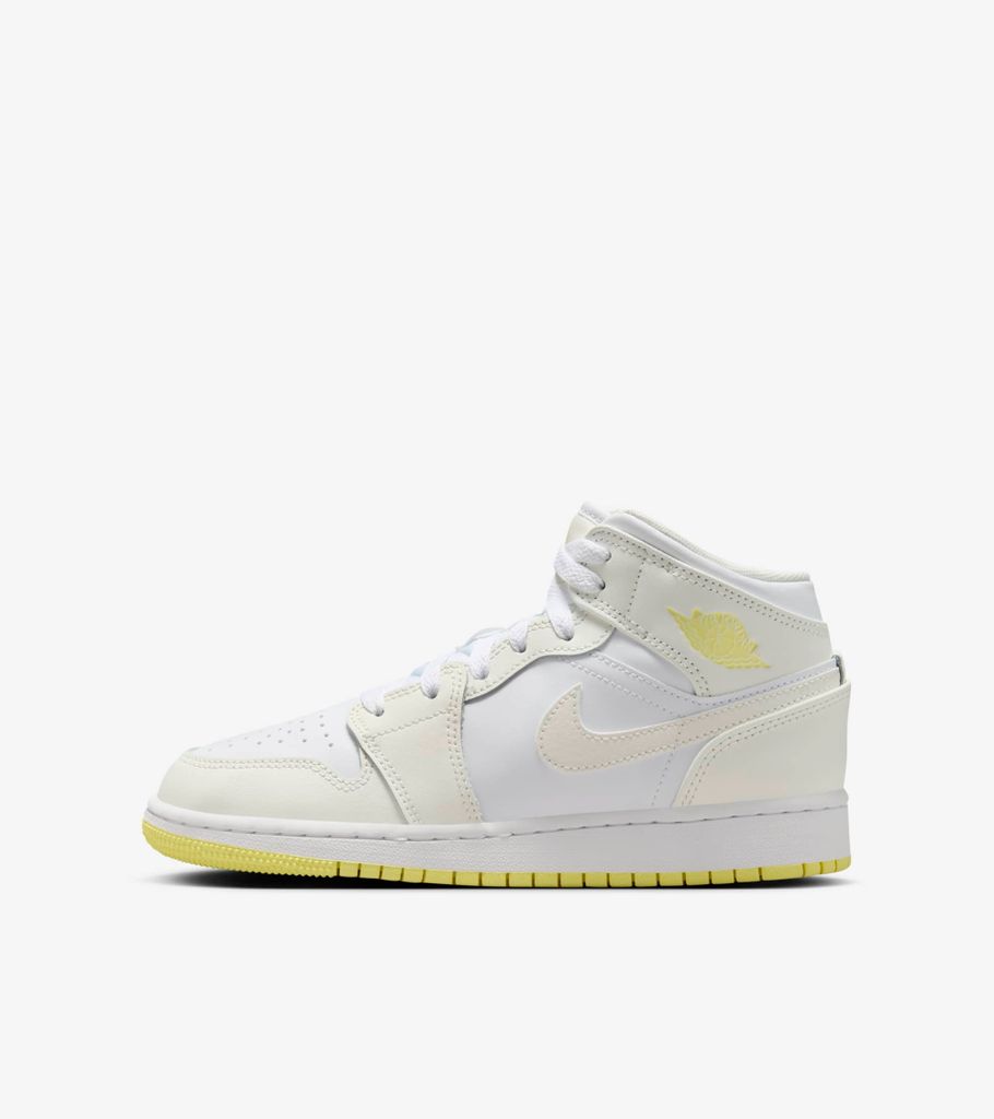 Nike Air Jordan 1 Mid "Light Laser Orange", Gelb, Größe: 36