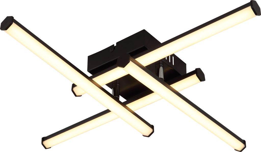 Globo Lighting|Deckenleuchte Kunststoff schwarz matt, LED