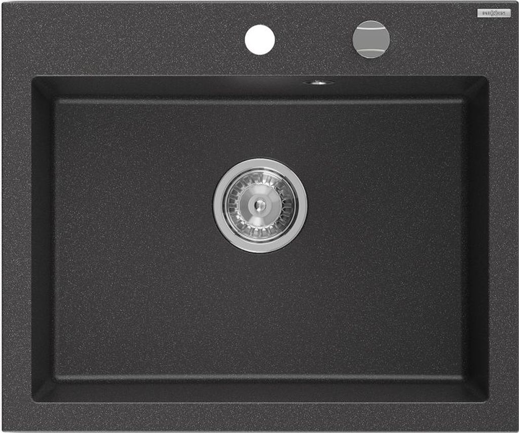 Mexen Elix Granitspüle 1-beckig 600 x 500 mm, schwarz Produktbild 