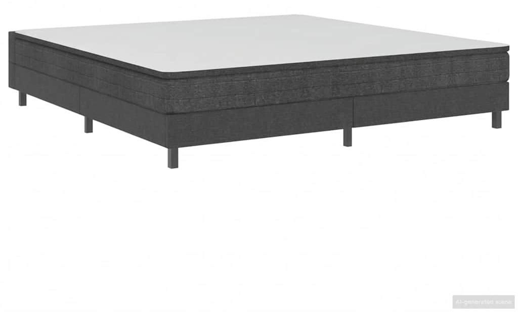 vidaXL Boxspring-Bettgestell Grau Stoff 180x200 cm