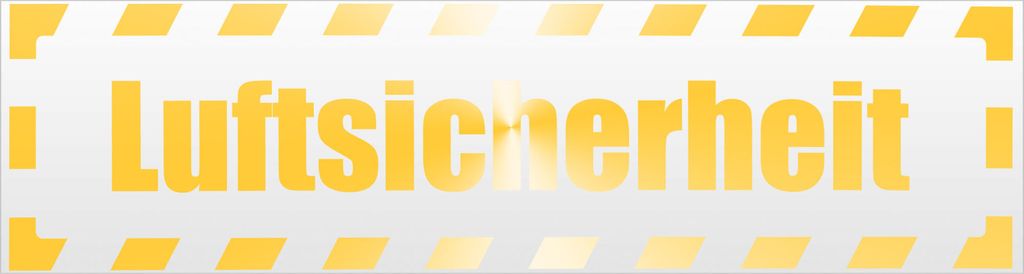 Kiwistar Luftsicherheit gestreift Magnetschild Schild magnetisch - 45cm Gelb - reflektierend - Magnetfolie für Auto PKW Kfz