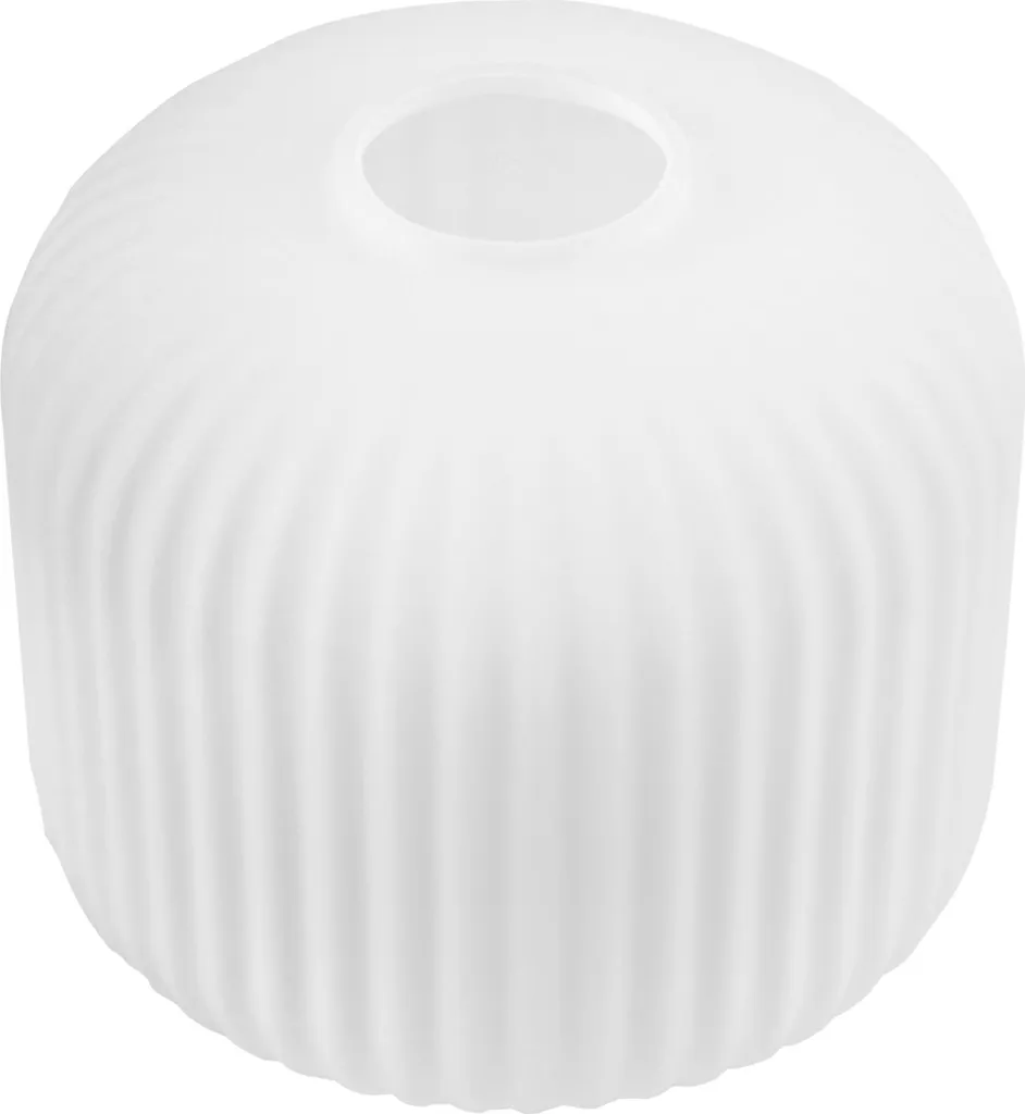 Paralume Cilindrico Riffle 15cm - Crea Atmosfera con il Vetro Bianco