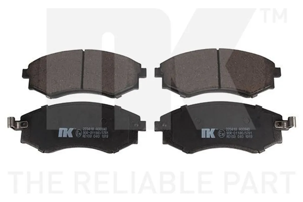 Plaquettes de frein NK 223418 kit de freinage pour essieu avant