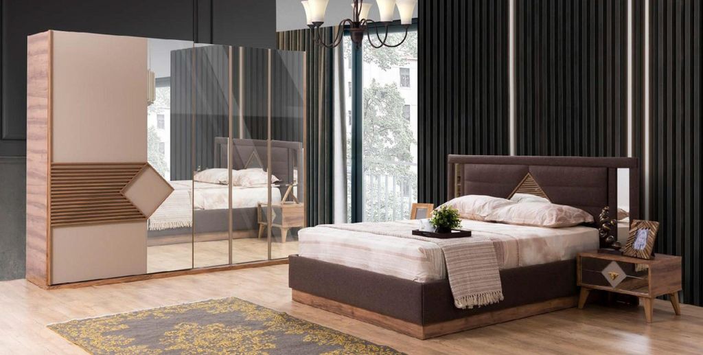 Bett Luxus Betten Holz Bettrahmen Design Modern Bettgestelle Doppelbett Möbel