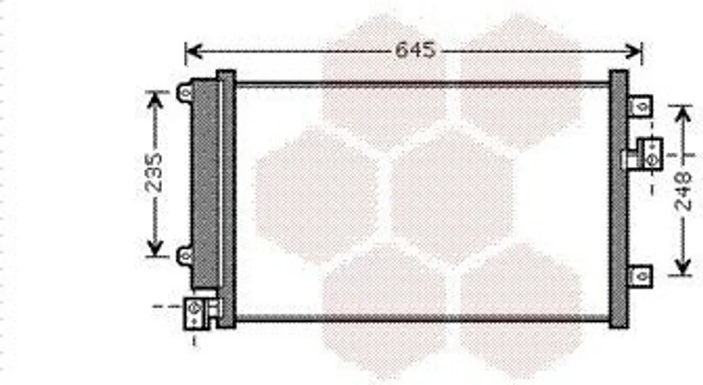 Radiateur de climatisation avec déshydrateur pour FIAT MULTIPLA 186