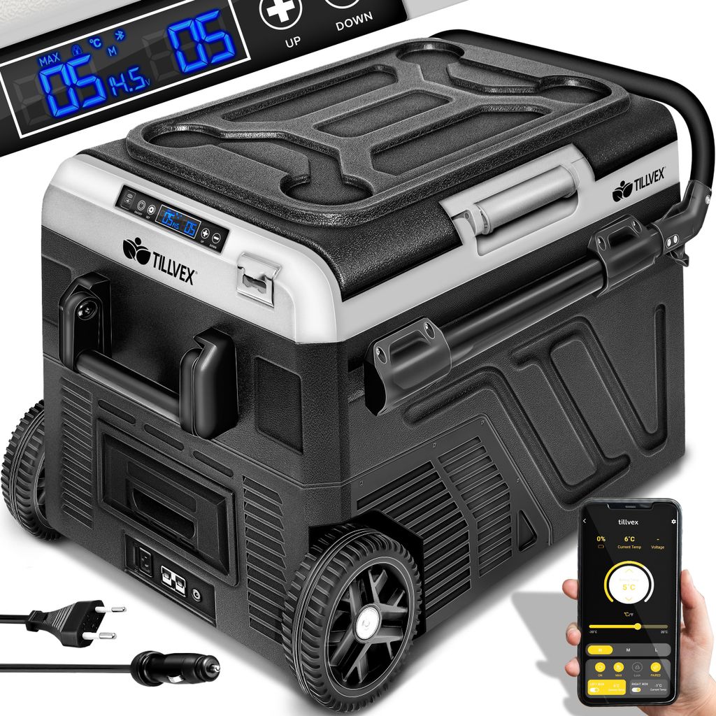 tillvex® Kompressor Kühlbox mit Akku elektrisch 60 Liter / Produktbild 1