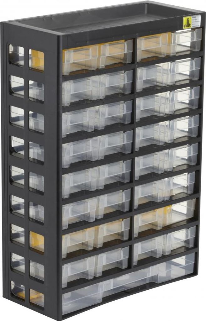 Cassettiera a vite in plastica 33 cassetti, H. 43,5 x l. Immagine del prodotto 