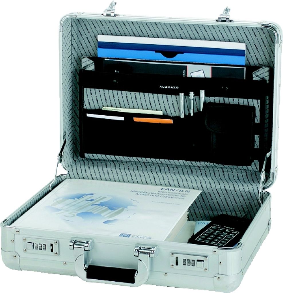 Alu-Aktenkoffer Taurus 46x34,5x15,0 cm 2,9kg Aluminium silber Packung mit 4 Stück