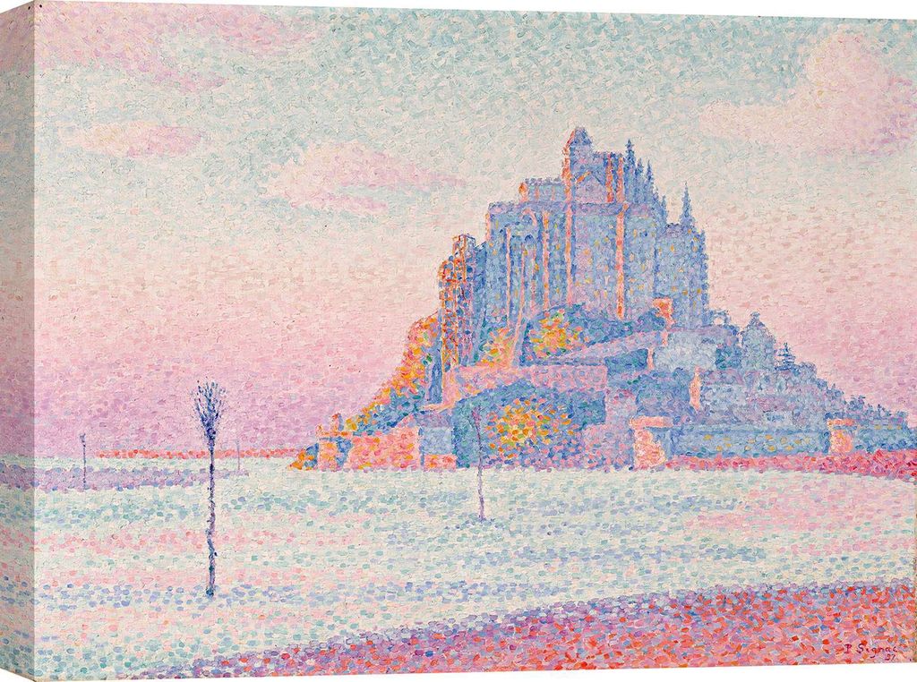 Kunstdruck auf Leinwand - Paul Signac, Mont Saint-Michel, Setting Sun - 70x50 cm
