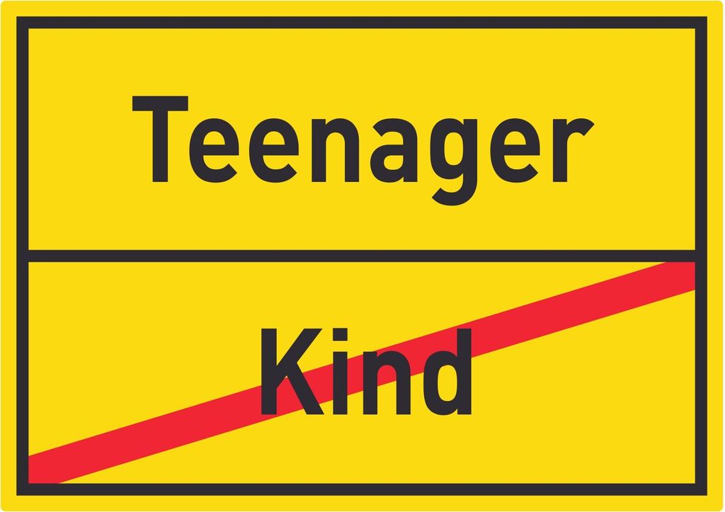 Teenager Kind Aufkleber Ortsaufkleber A9 (37x52mm)