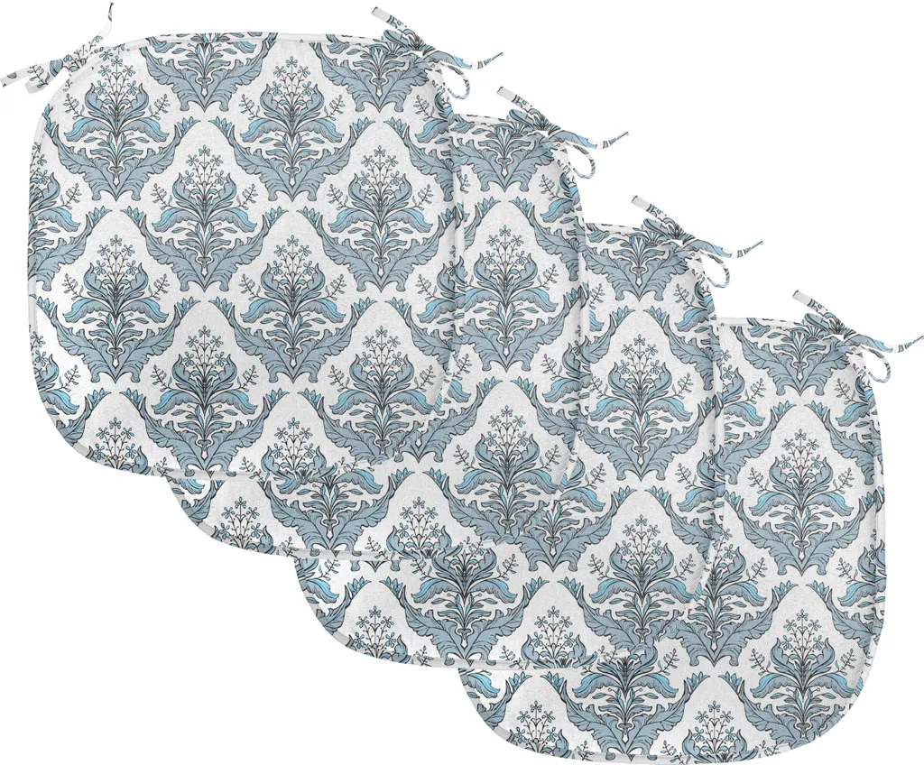 Set 4 Cuscini Sedia 40x40 ABAKUHAUS Damasco - Imbottitura Invernale - 1