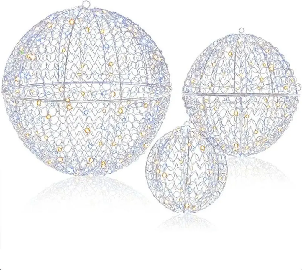 Décoration de Noël LED pour salon - Lot de 3 boules pour ambiance cosy