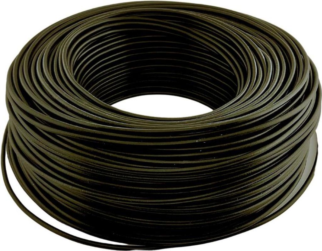 HELU KABEL H05V-K 1X1mm² BK (schwarz) Einzelader PVC schwarz AD 2,8mm VPE 100,0 Meter Nennspannung Uo/U 300V/500V - 1