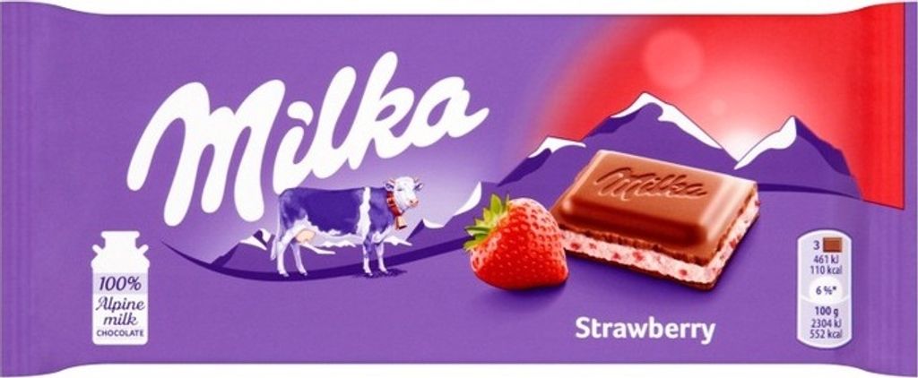 Milka Czekolada Truskawkowa z Delikatnym Nadzieniem Zdjęcie produktu 