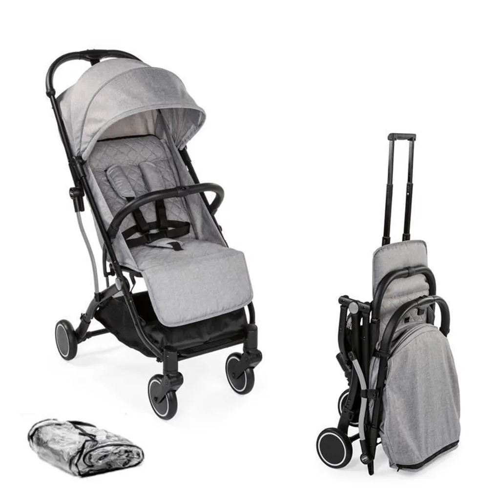 Poussette Canne Chicco TrolleyMe avec Barre de Transport Rétractable
