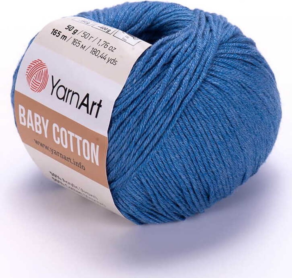 YarnArt Baby Baumwolle Wolle 447 Jeans, Weich & Ideal für Produktbild 