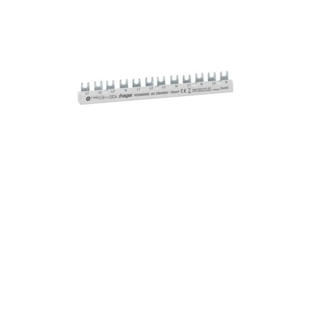 Peigne de Pontage Vertical 12 Modules Hager KDS463AS pour Tableau