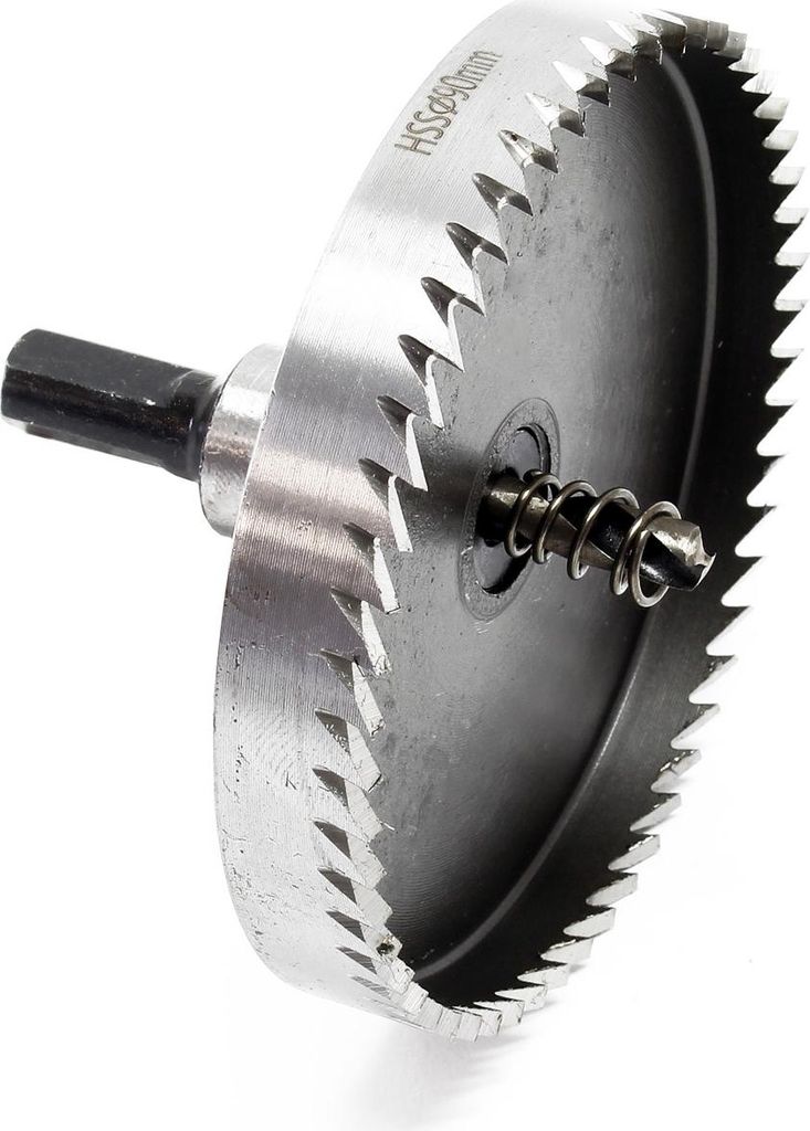 Bohrkrone Lochsäge Lochbohrer Kronenbohrer Dosenbohrer HSS 6542 Stahl Durchmesser 90 mm