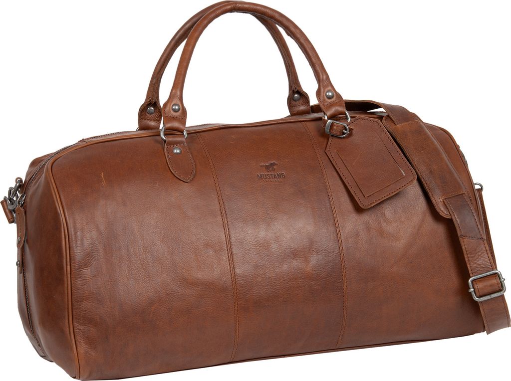 MUSTANG Leder Reisetasche Catania Travel Bag Brown braun