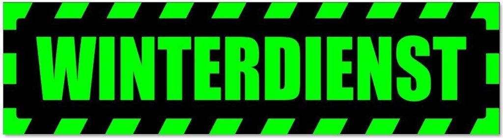 Kiwistar - Autoaufkleber - Grün - Schwarz - 20 x 5,3 cm - Winderdienst gestreift - Hinweis Aufkleber Sticker für Auto, Kfz, Fahrrad, PKW, LKW