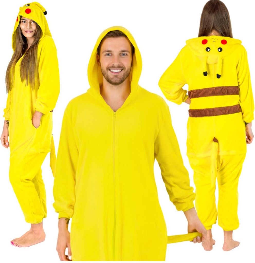 Onesie kigurumi piżama na urodziny pikachu prezent ciepła Zdjęcie produktu 