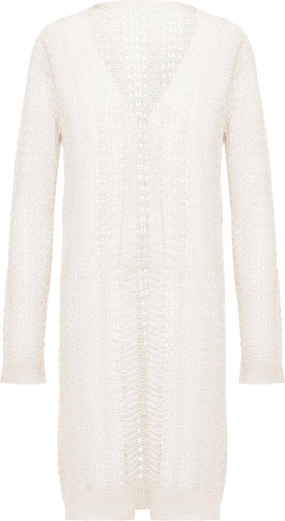 blonda damen strickjacke - wollweiss, XS/S