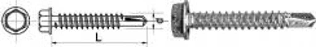 Selbstbohrende Sechskantschraube Hwh 4,8*19Mm - 10 Sto - 530 4,8*19