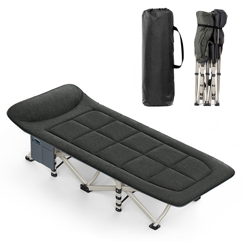 Campingbett 200x80x40 cm, Feldbett klappbar bis 200 kg, mit Produktbild 