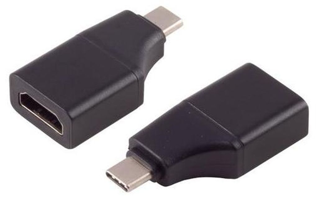 USB-C Adapter, USB-C Stecker > HDMI-A Buchse, 4K@60Hz, slim, schwarz