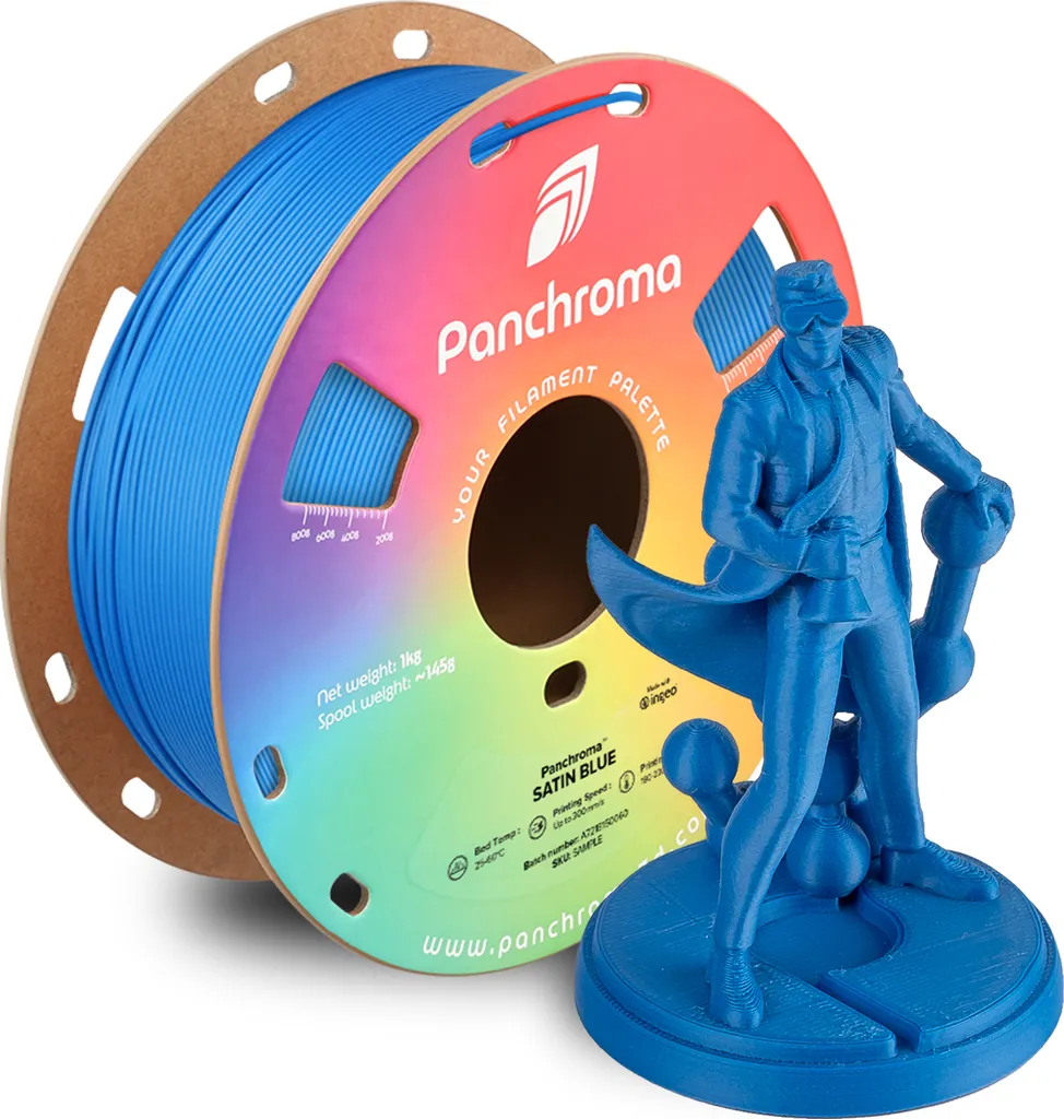 Panchroma™ PLA Satin Blue - Filamento 3D 1.75mm 1kg Facile e Affidabile