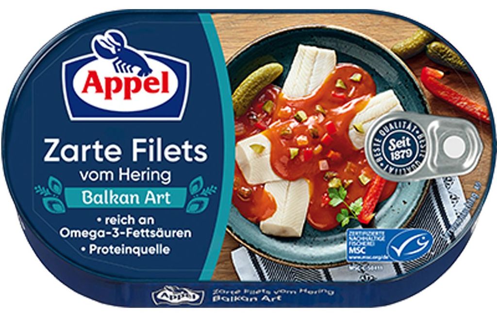 Filety z jablečného sledě Balkánská rajčatová omáčka se Obrázek produktu 