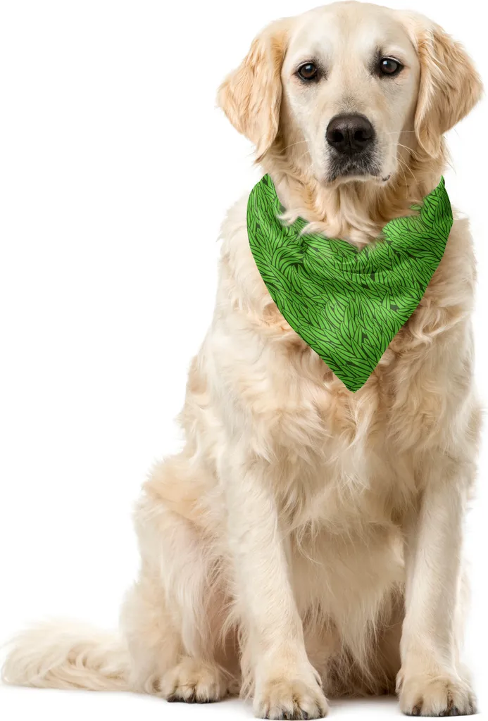 ABAKUHAUS Bandana verde per animali domestici, Riassunto sulla crescita dell'erba, 55x55 cm, Verde smeraldo chiaro