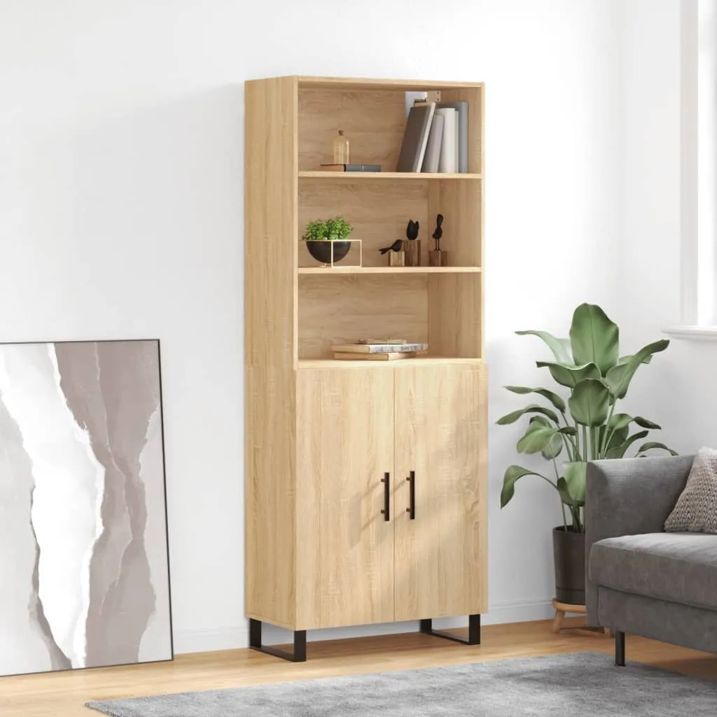 Credenza vidaXL Sonoma 69,5x34x180 cm | Materiale Alta Qualità e Stabilità
