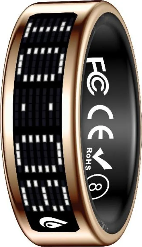 INF Smart Ring Oro 14 con Display e Custodia - Salute e Fitness Pro