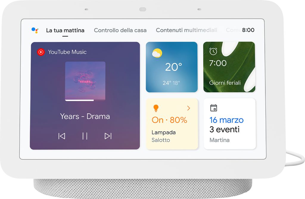 Google Nest Hub ホワイト Google Nest Hub (2. Gen) weiß Smart Home Hubs