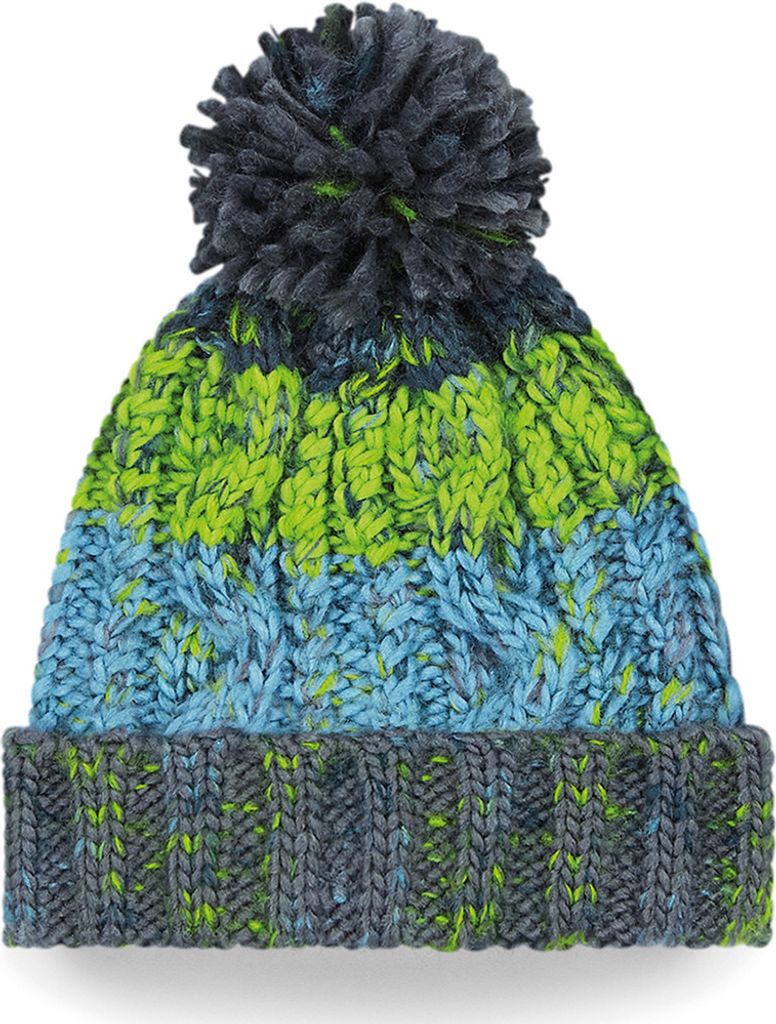 Beechfield B486b | Kinder Junior Corkscrew Pom Pom Beanie - Produktbild 
