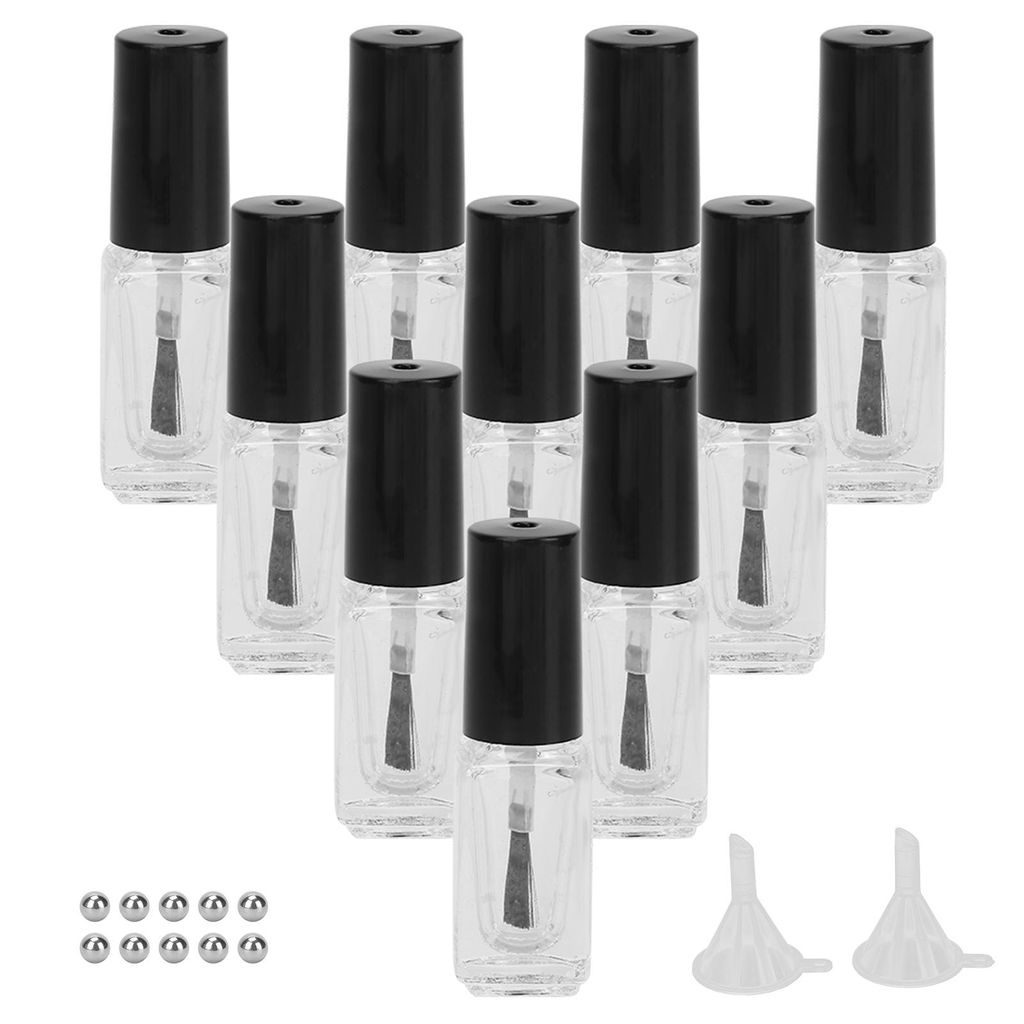 10 ks 5 ml prázdnych sklenených fľaštičiek na lak na nechty Obrázok produktu 