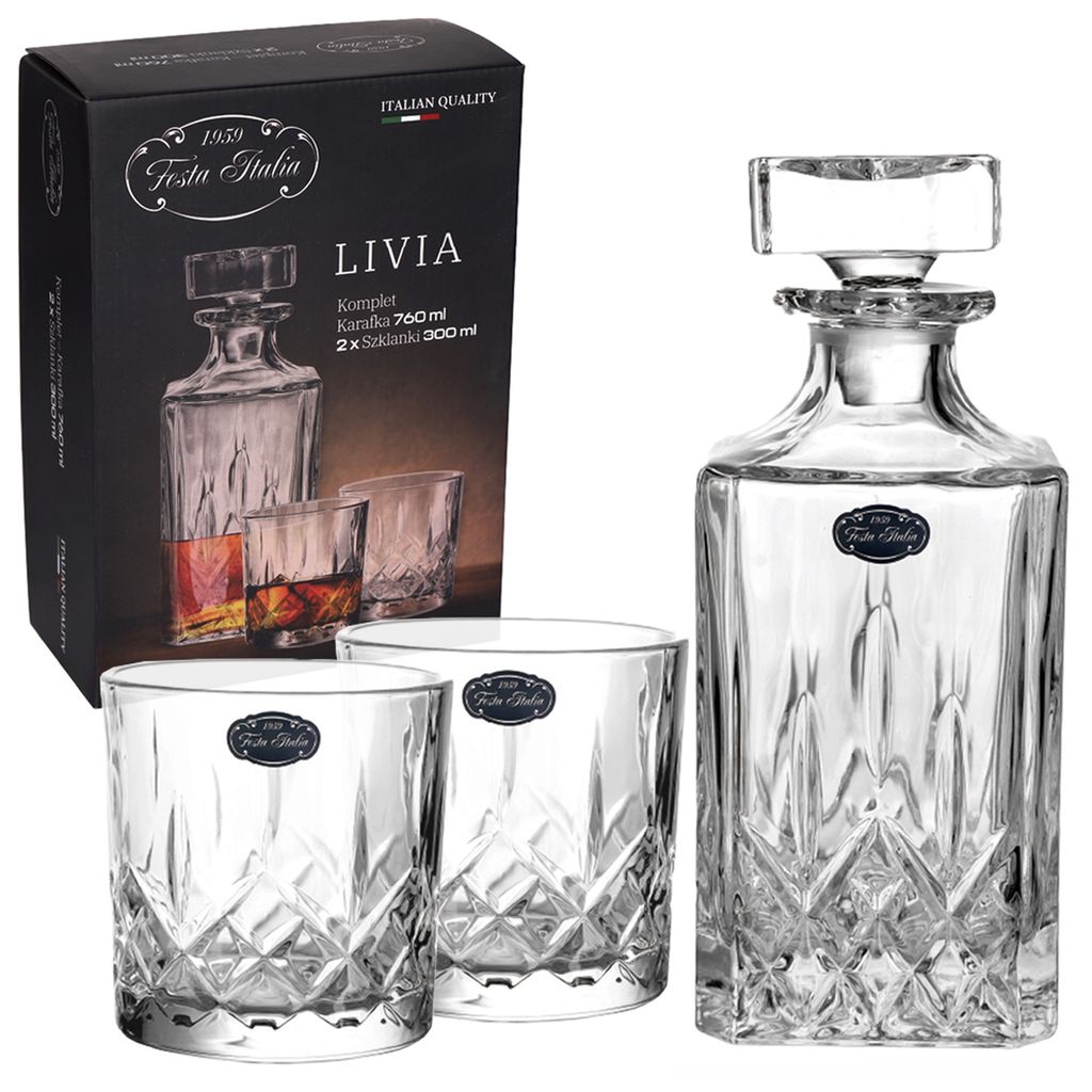 Whisky set karafa 760 ml a 2 poháre 300 ml darčeková kazeta Obrázok produktu 