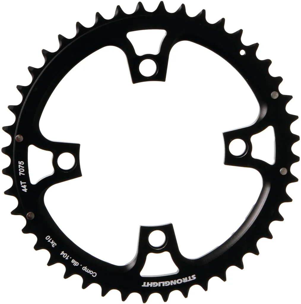 Plateau Stronglight CT2 Noir 22T 104mm Revêtement Céramique Antifriction