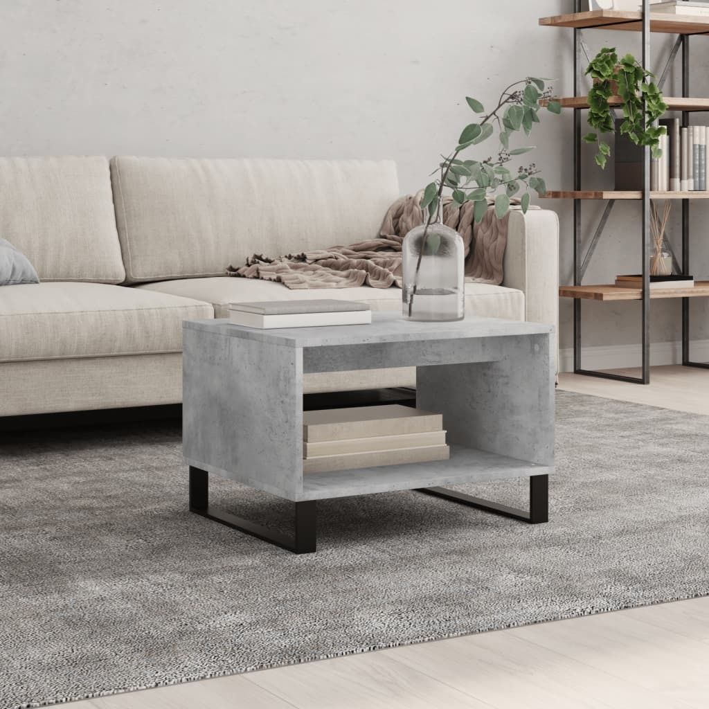 Maison Exclusive - Couchtisch Betongrau 60x50x40 cm Holzwerkstoff