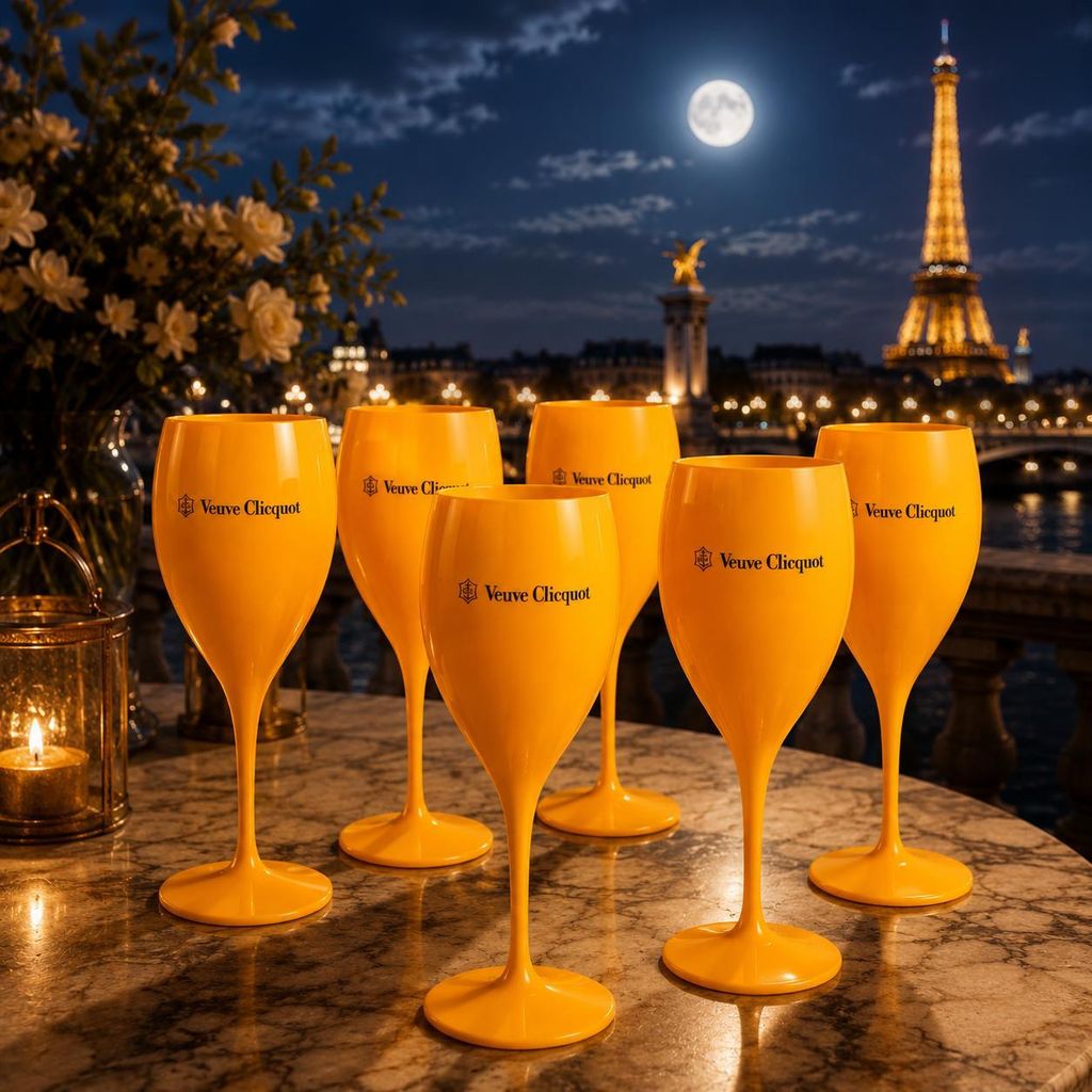 Set di 6 bicchieri da champagne per Veuve Clicquot Orange – Immagine del prodotto 