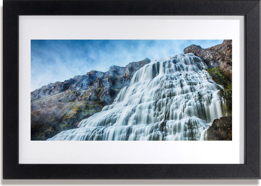 Bild 30x20 MDF-Rahmen Wandkunst Wasserfall Natur