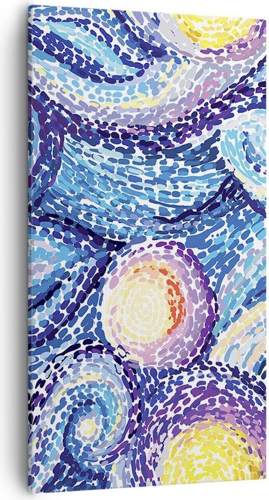 Bild auf Leinwand - Leinwandbild - Abstraktion modern - 55x100cm - Wand Bild - Wanddeko - Leinwanddruck - Bilder - Kunstdruck - Wanddekoration - Le...