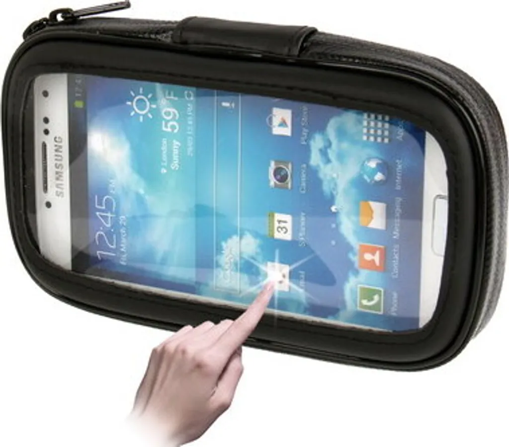 Borsa Da Telaio Per Bicicletta Impermeabile Con Custodia Touch Screen Per Smartphone Fino A 6.8 Pollici – Capacità 1.7L, Fissaggio A Velcro