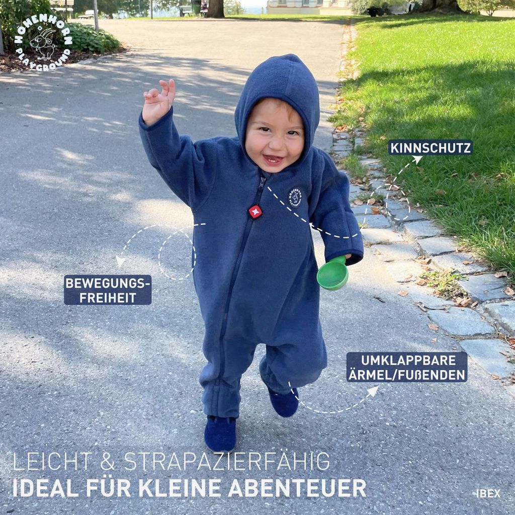 Höhenhorn Ibex Baby Fleece Overall Navy Gr. 68 Produktbild 3